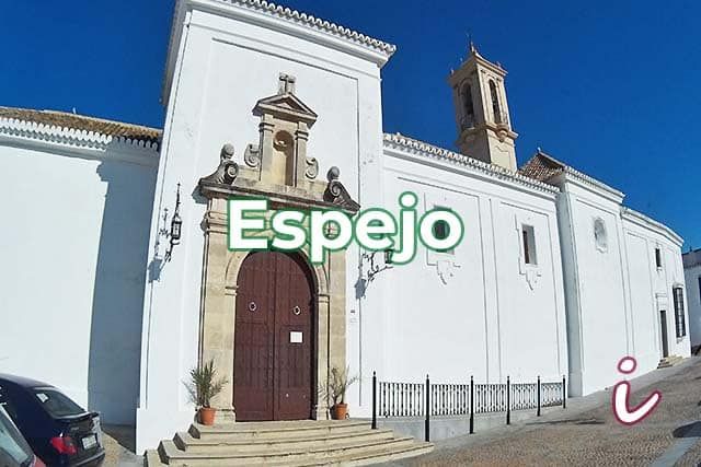 imagen de la iglesia de Espejo con el texto "Espejo"