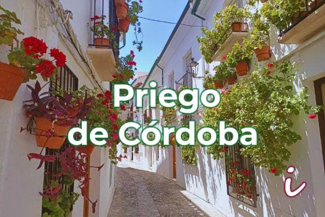 imagen del barrio de La Villa en Priego de Córdoba con el texto "Priego de Córdoba"